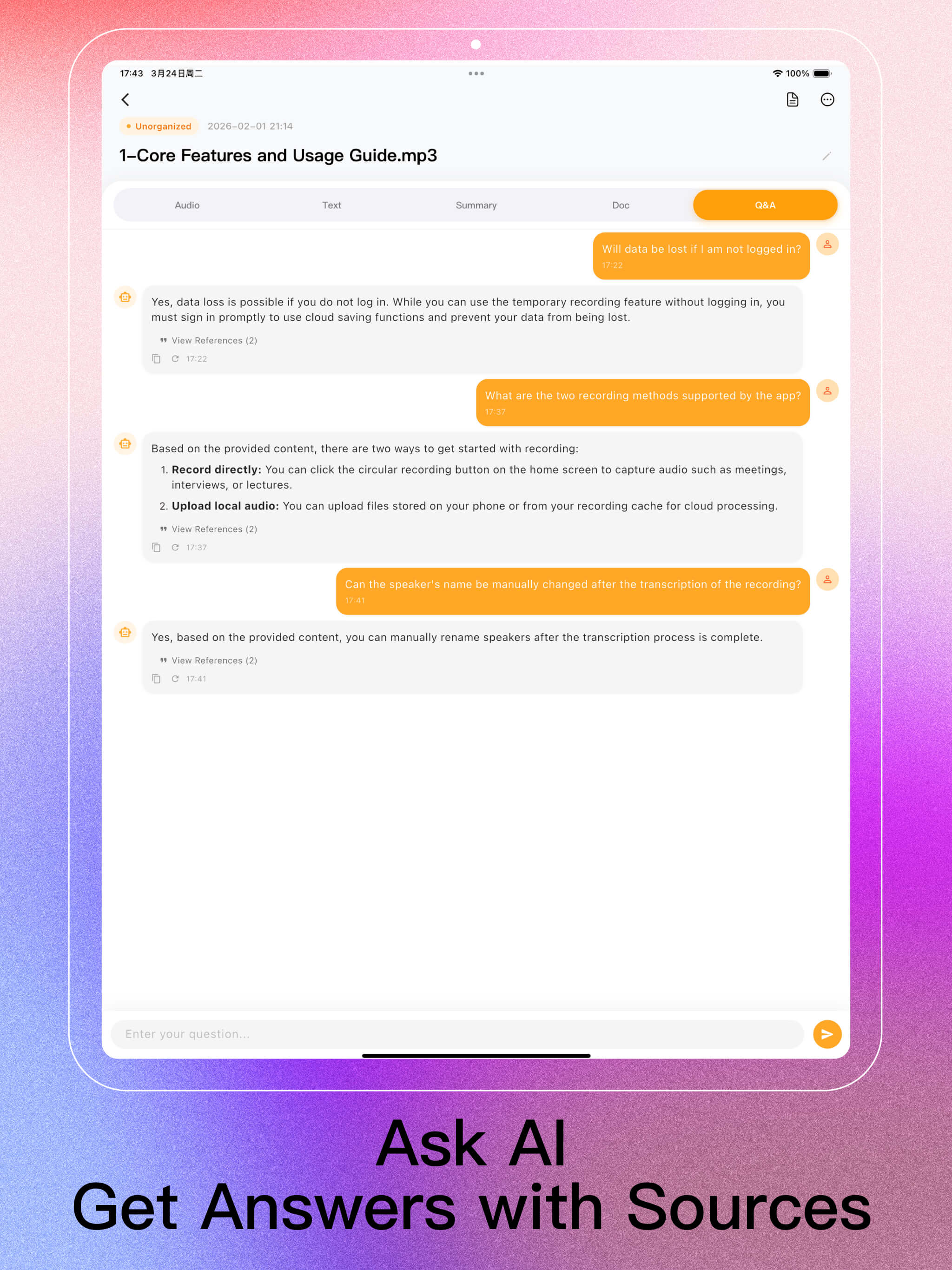 Ask AI, Get Answers with Sources