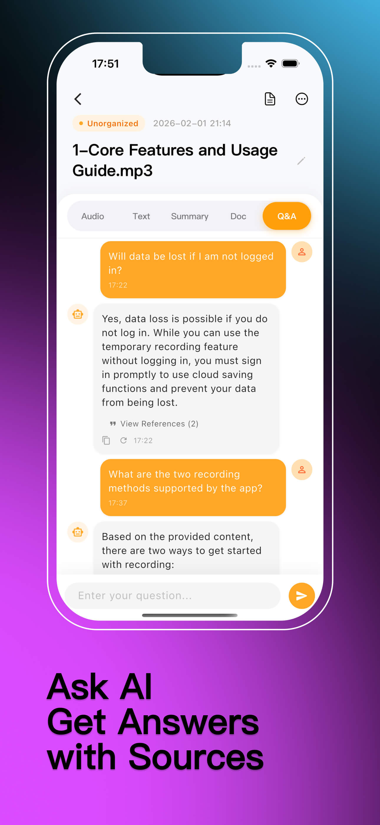 Ask AI, Get Answers with Sources